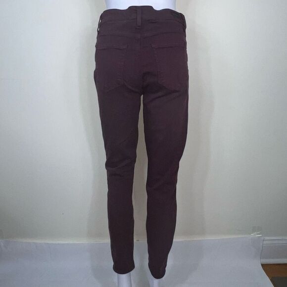 Paige Hoxton Ankle Jeans in Burgundy - Picture 5 of 16
